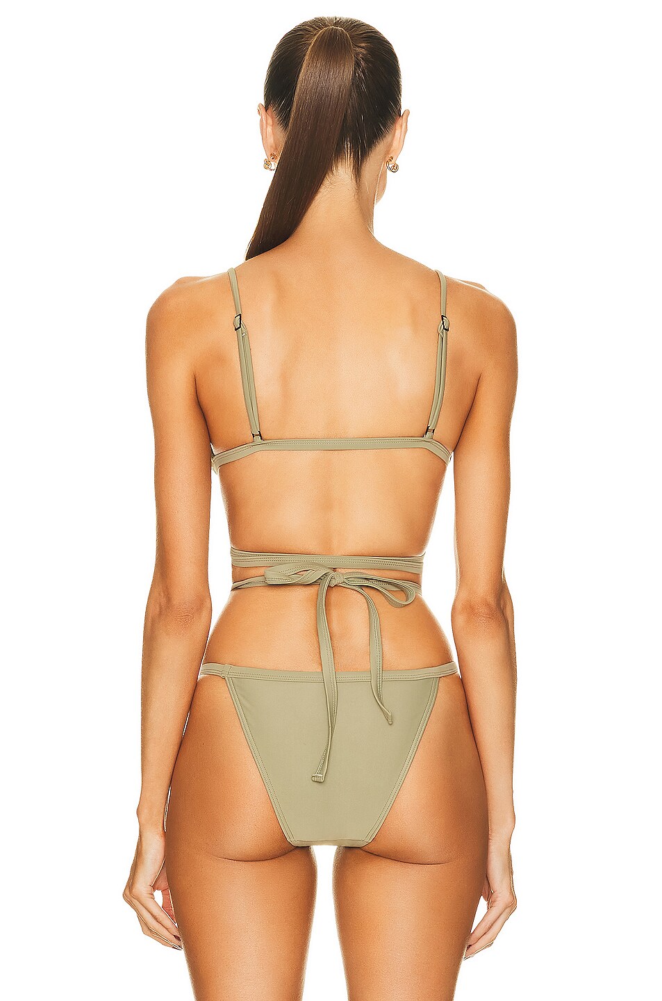 Matteau Wrap Triangle Bikini Top in Sage FWRD