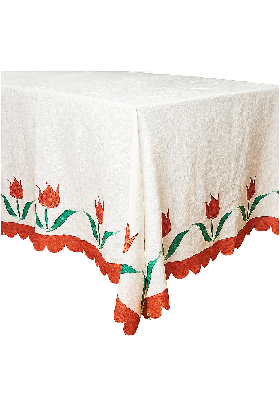 Image 1 of Misette Linen Embroidered Tablecloth in Jardin
