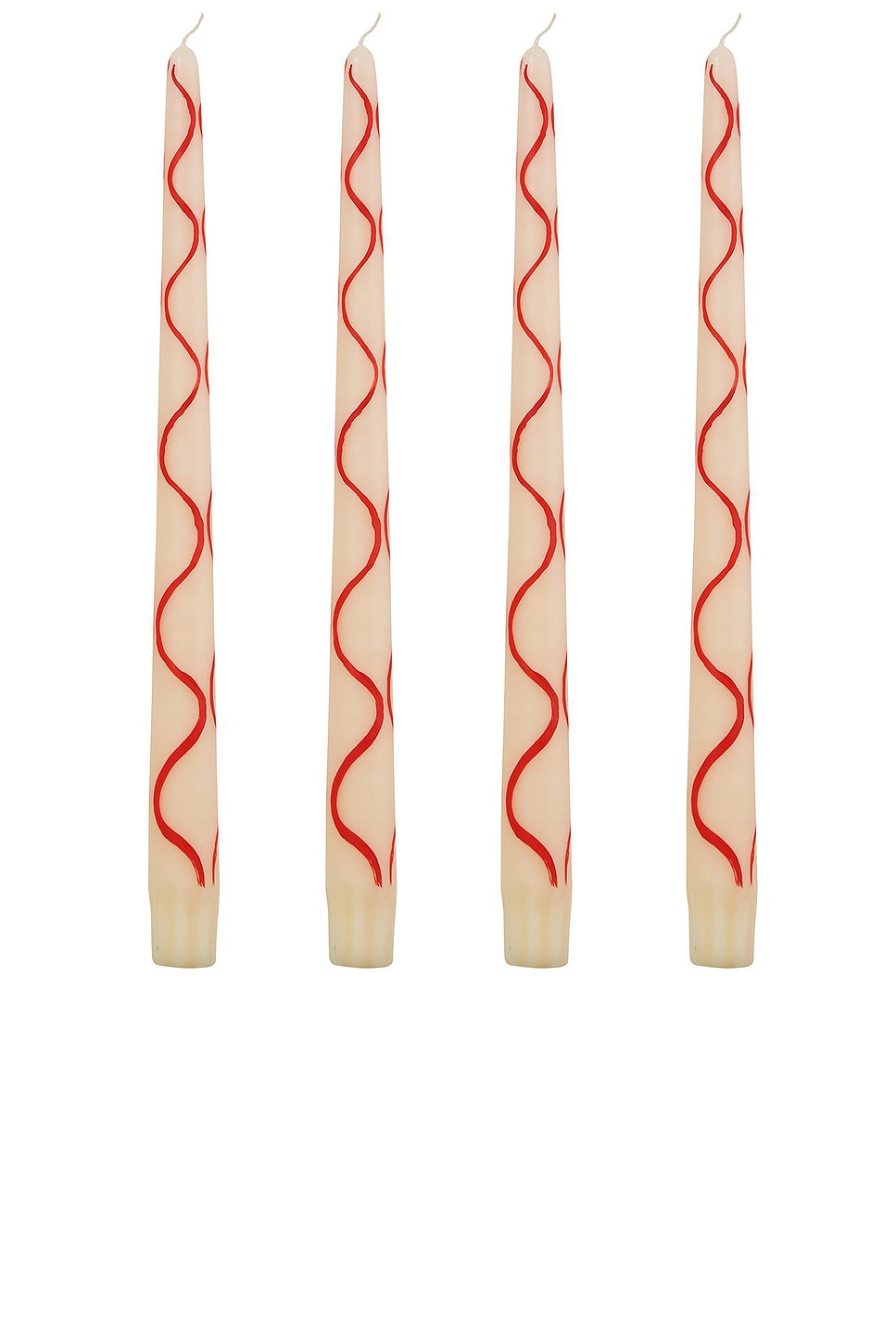 Image 1 of Misette Hand-painted Taper Candles in Red