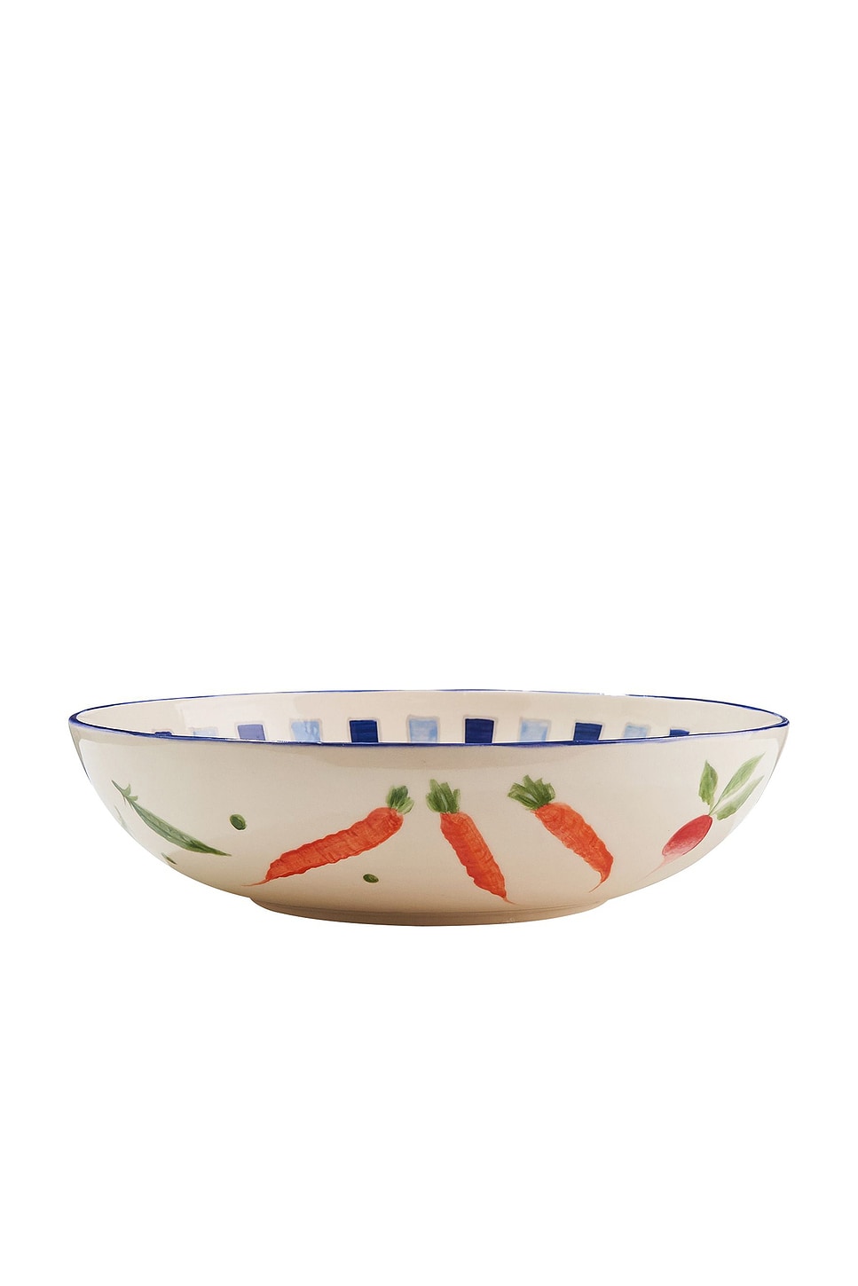 Misette Hand-painted Serving Bowl In Blue