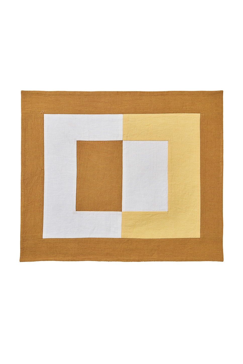 Misette Linen Embroidered Placemats Set Of 4 In Amber