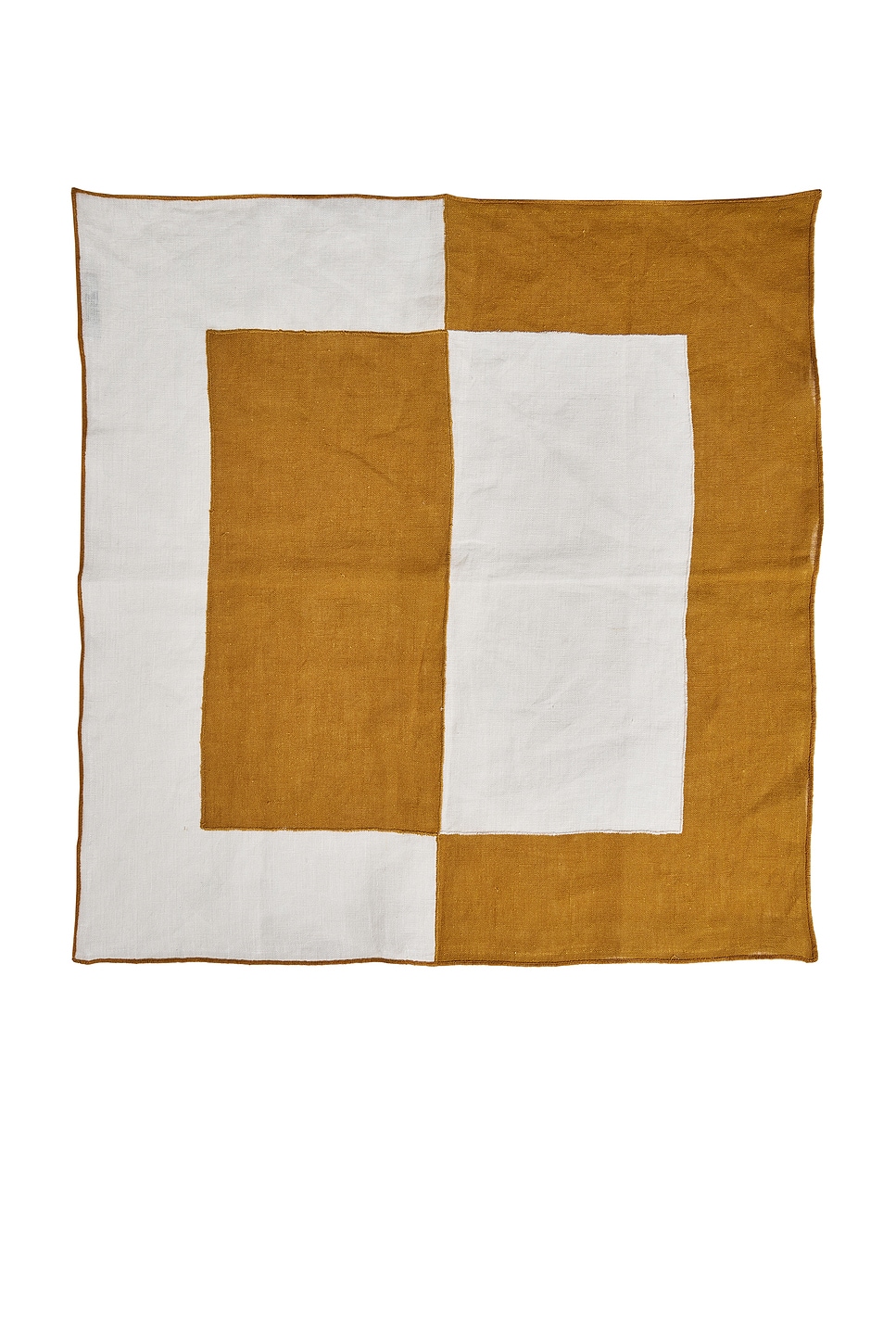 Misette Linen Embroidered Napkins Set Of 4 In Amber