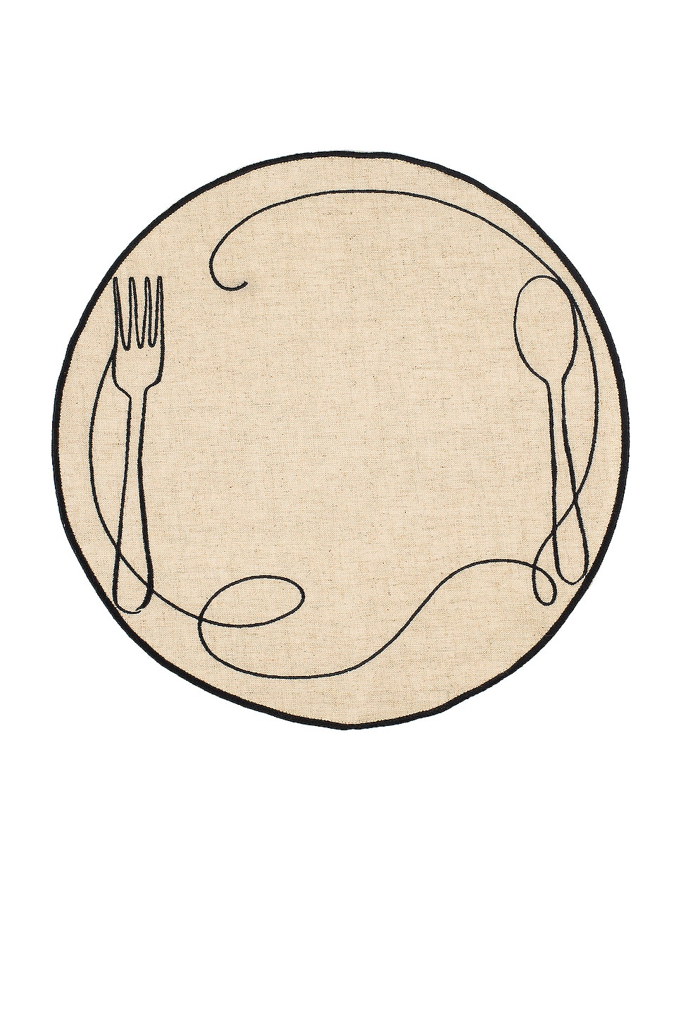 Image 1 of Misette Embroidered Linen Placemats Set Of 4 in Line Drawing