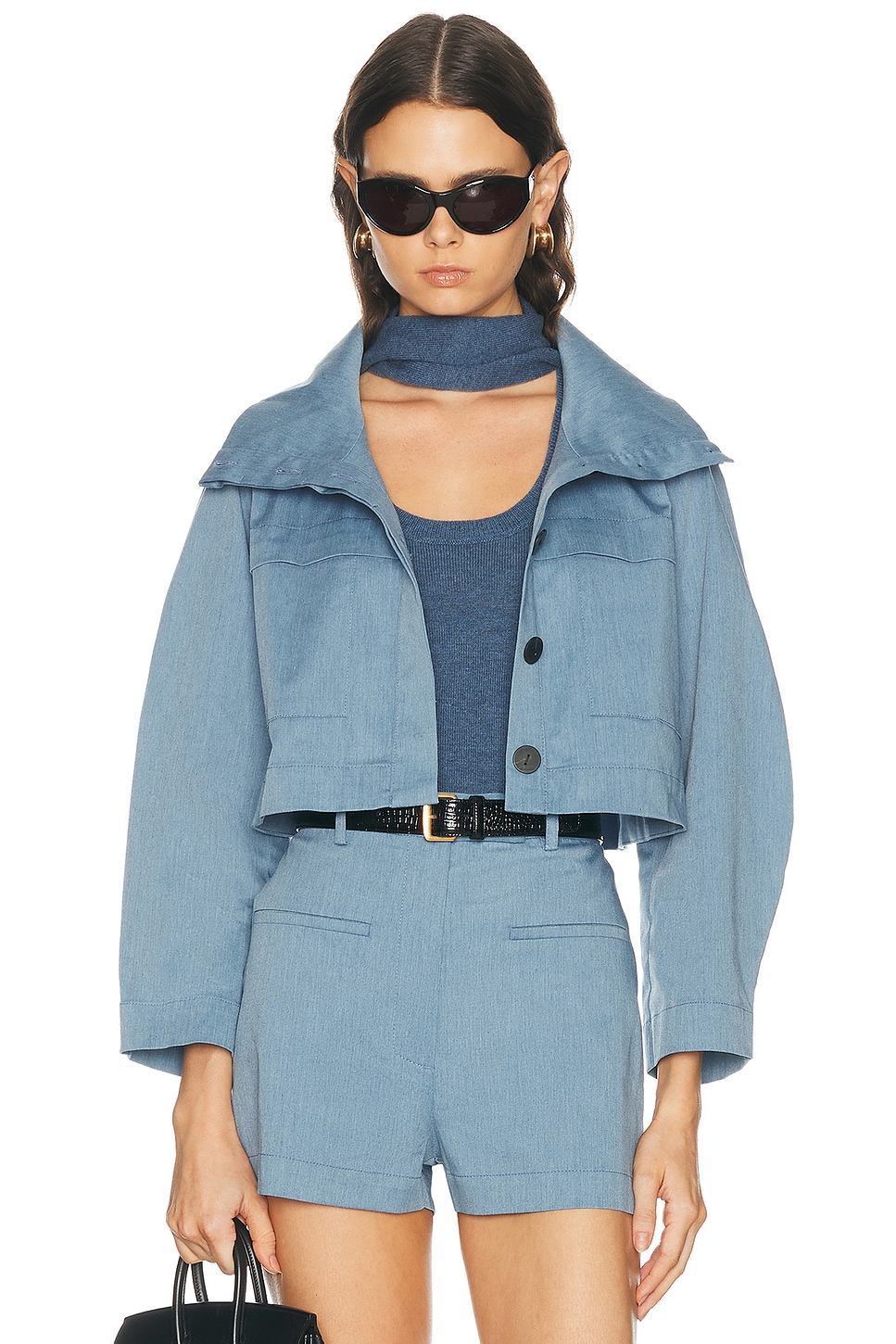 MATTHEW BRUCH Funnel Neck Swing Jacket
