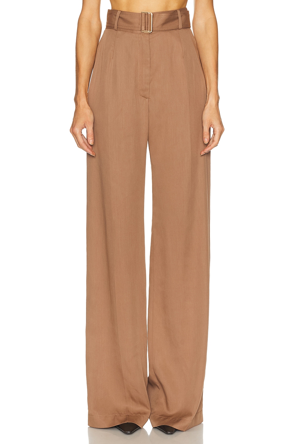 Matthew Bruch Belted Wide Leg Trouser