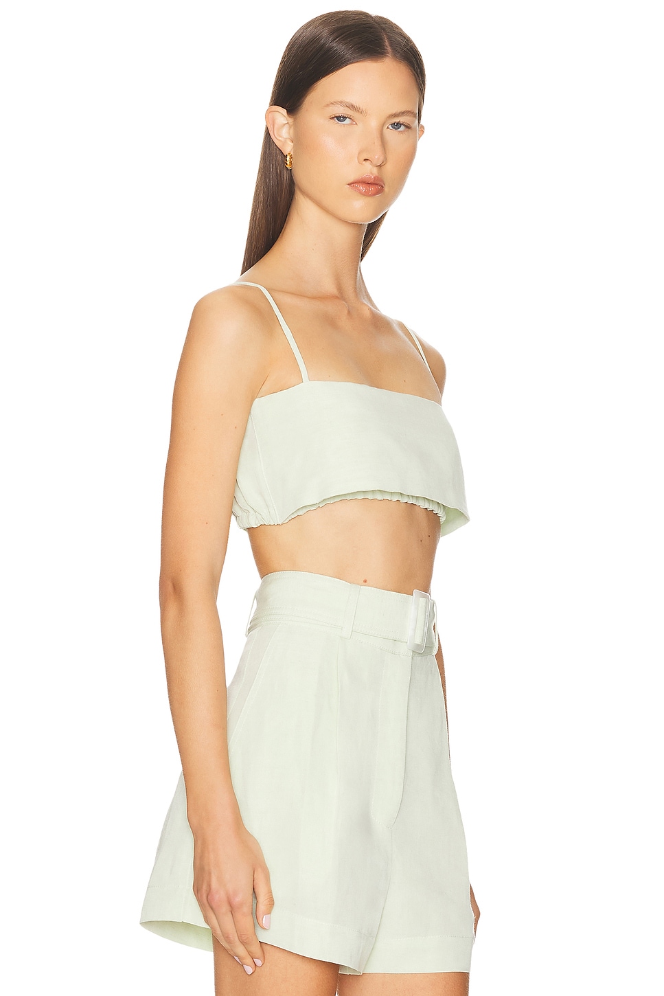 Matthew Bruch Structured Bandeau Crop Top