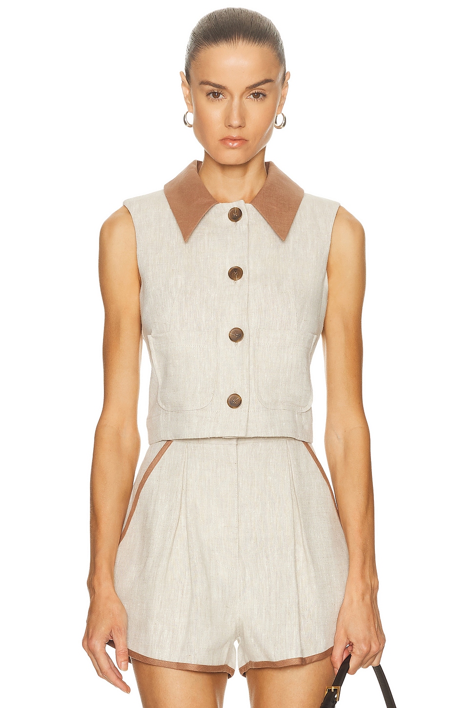 Matthew Bruch Collared Vest Top
