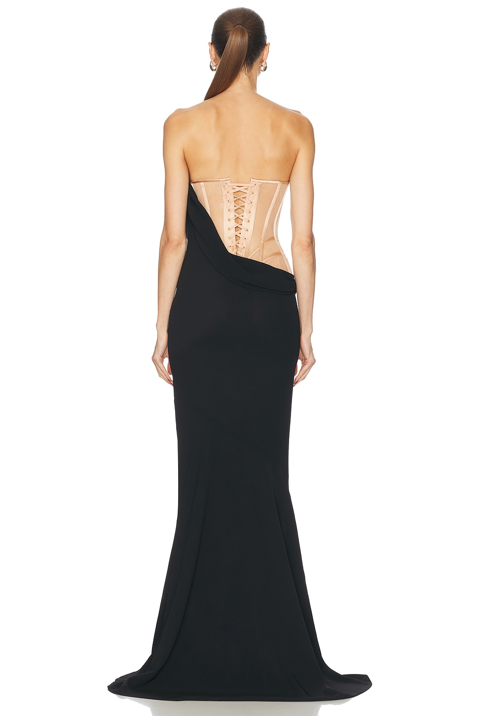 Mugler Strapless Corset Gown