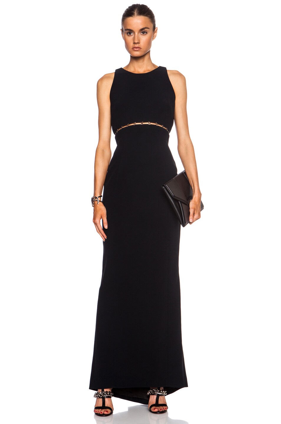 Image 1 of Mugler Classic Cady Viscose-Blend Gown in Black