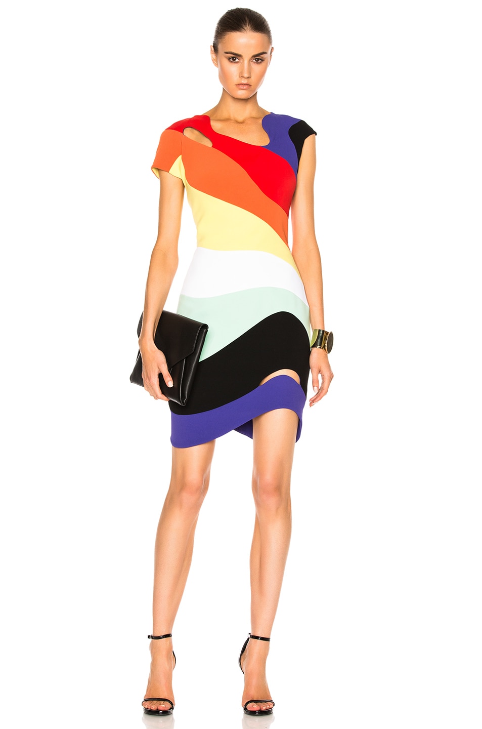 Image 1 of Mugler Technical Cady Dress in Rainbow