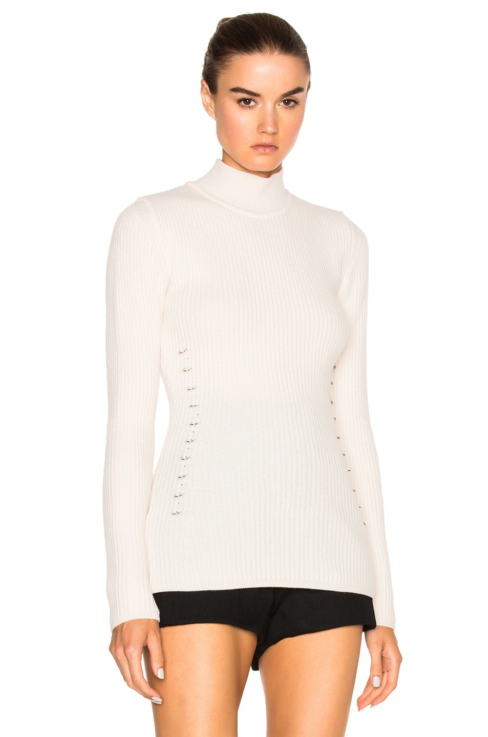 Mugler English Coste Sweater in Off White | FWRD