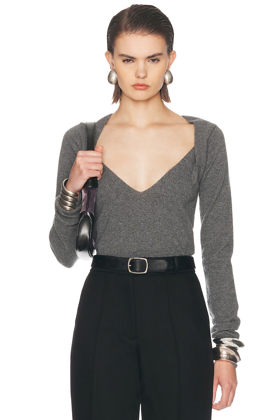 Mugler Long Sleeve Knit Sweater
