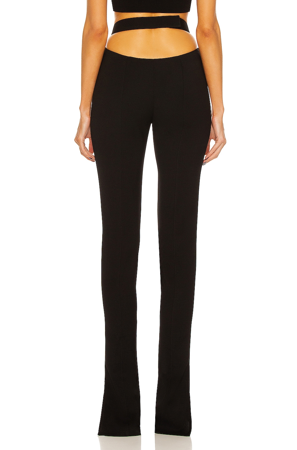 Mugler Skinny Triangle Cut Pant in Black | FWRD