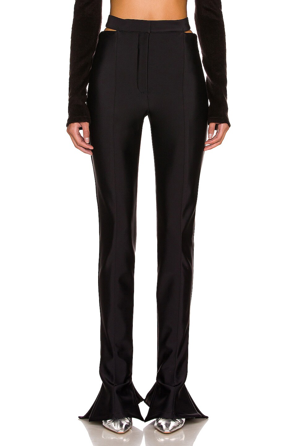 Image 1 of Mugler Side Cut Out Trouser in Black