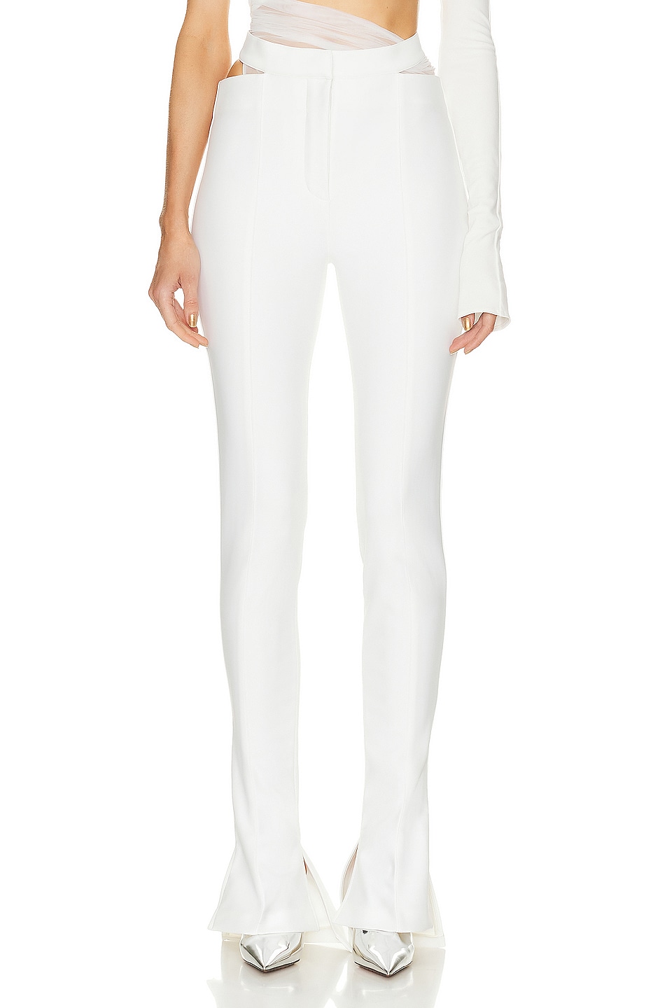 Image 1 of Mugler Slim Fit Pant in Snow