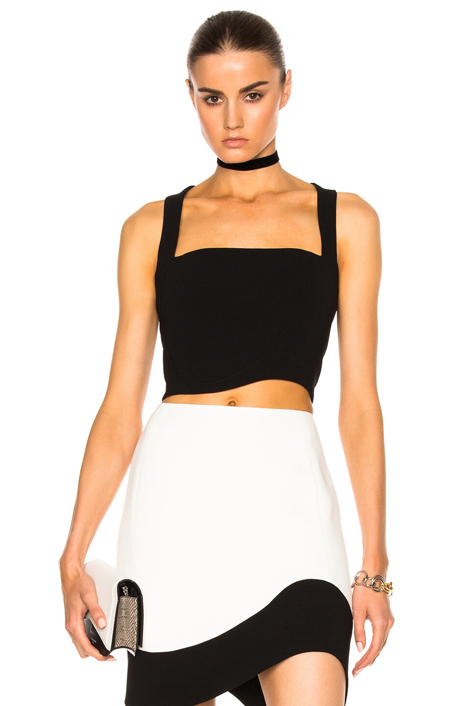 Image 1 of Mugler Technical Cady Top in Black