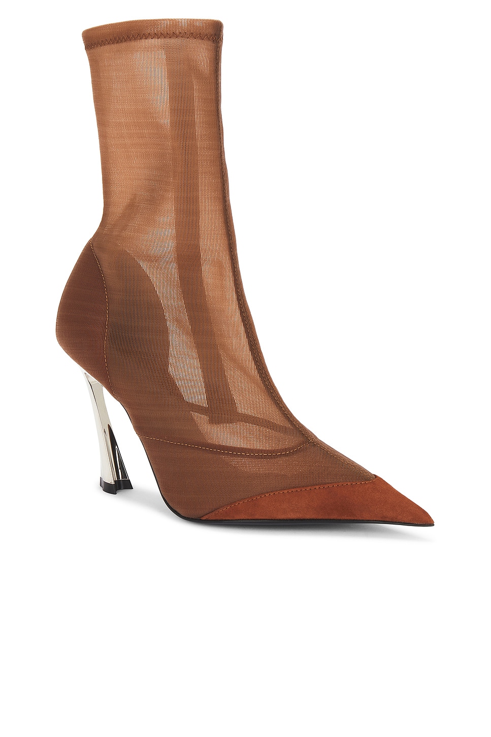 Shop Mugler Ankle Boot In Cinnamon