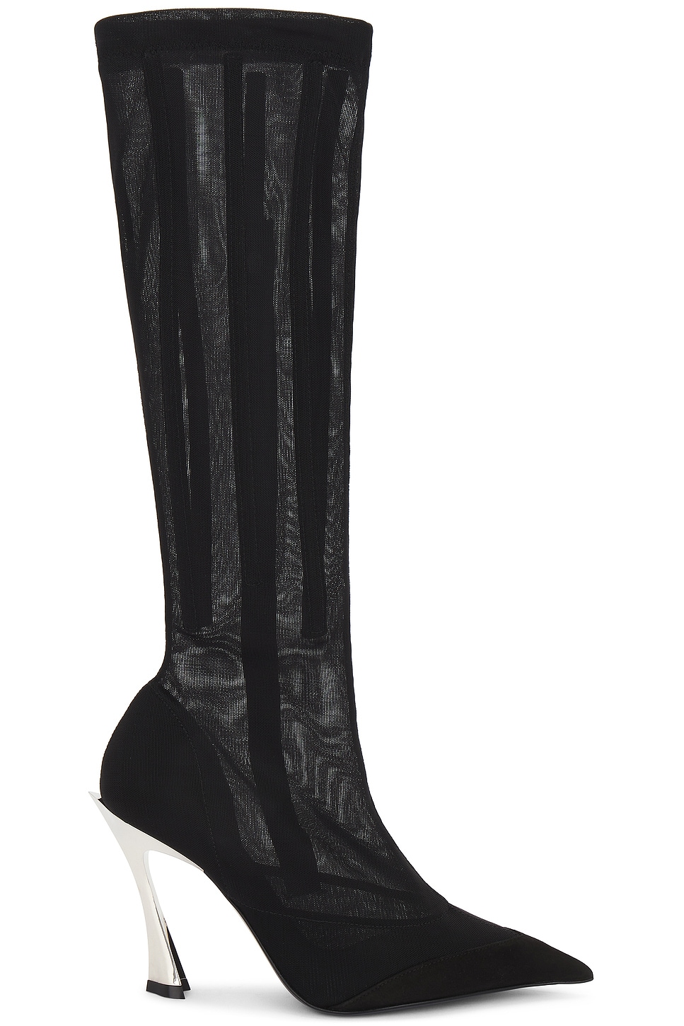 Shop Mugler Knee High Boot In Black