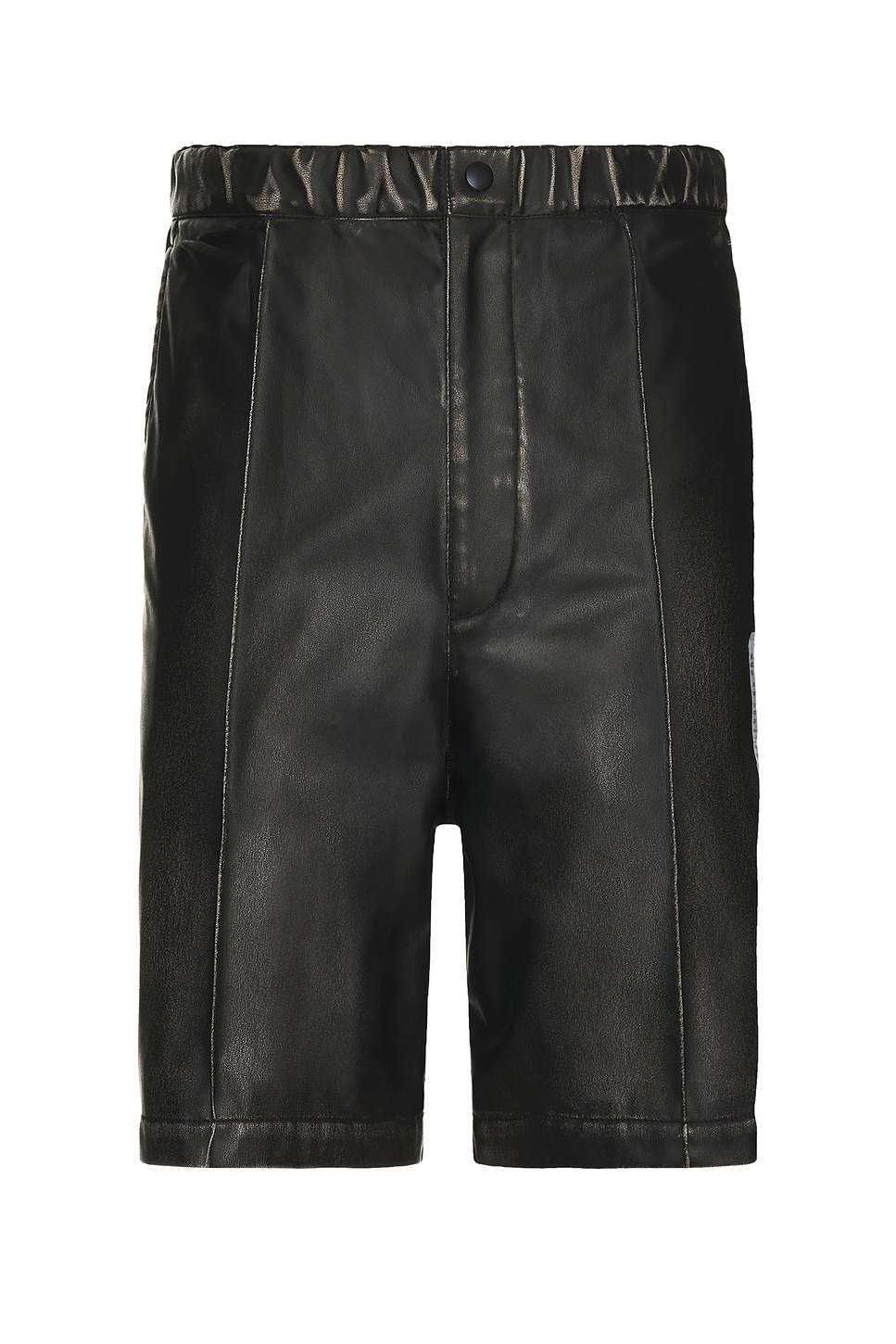 Image 1 of Maison MIHARA YASUHIRO Vegan Leather Shorts in Black