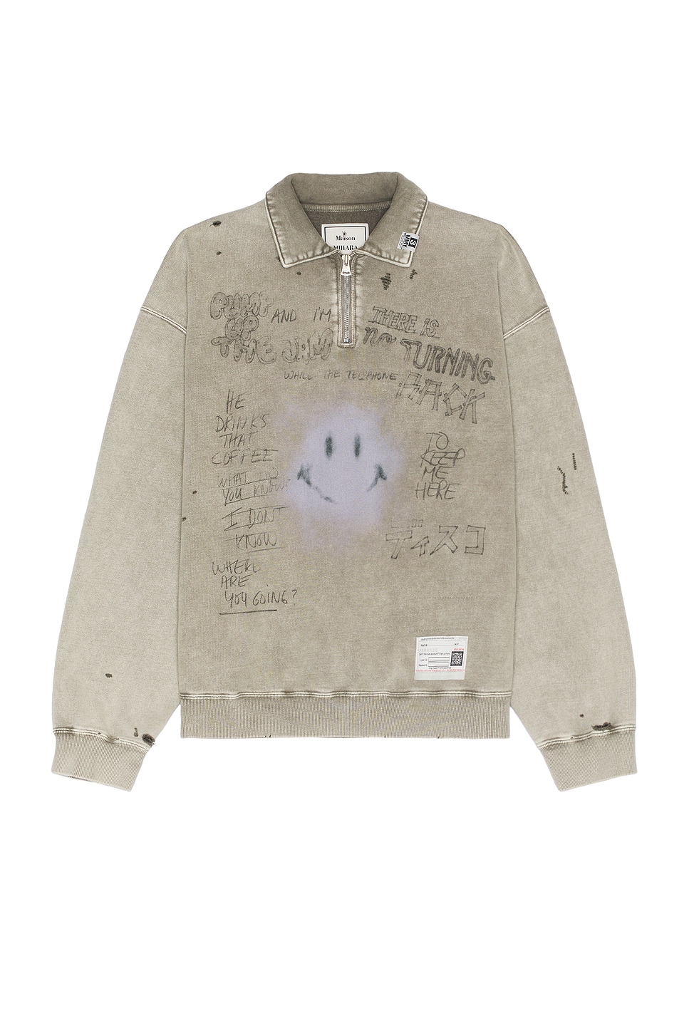 Image 1 of Maison MIHARA YASUHIRO Bleached Pullover in Beige