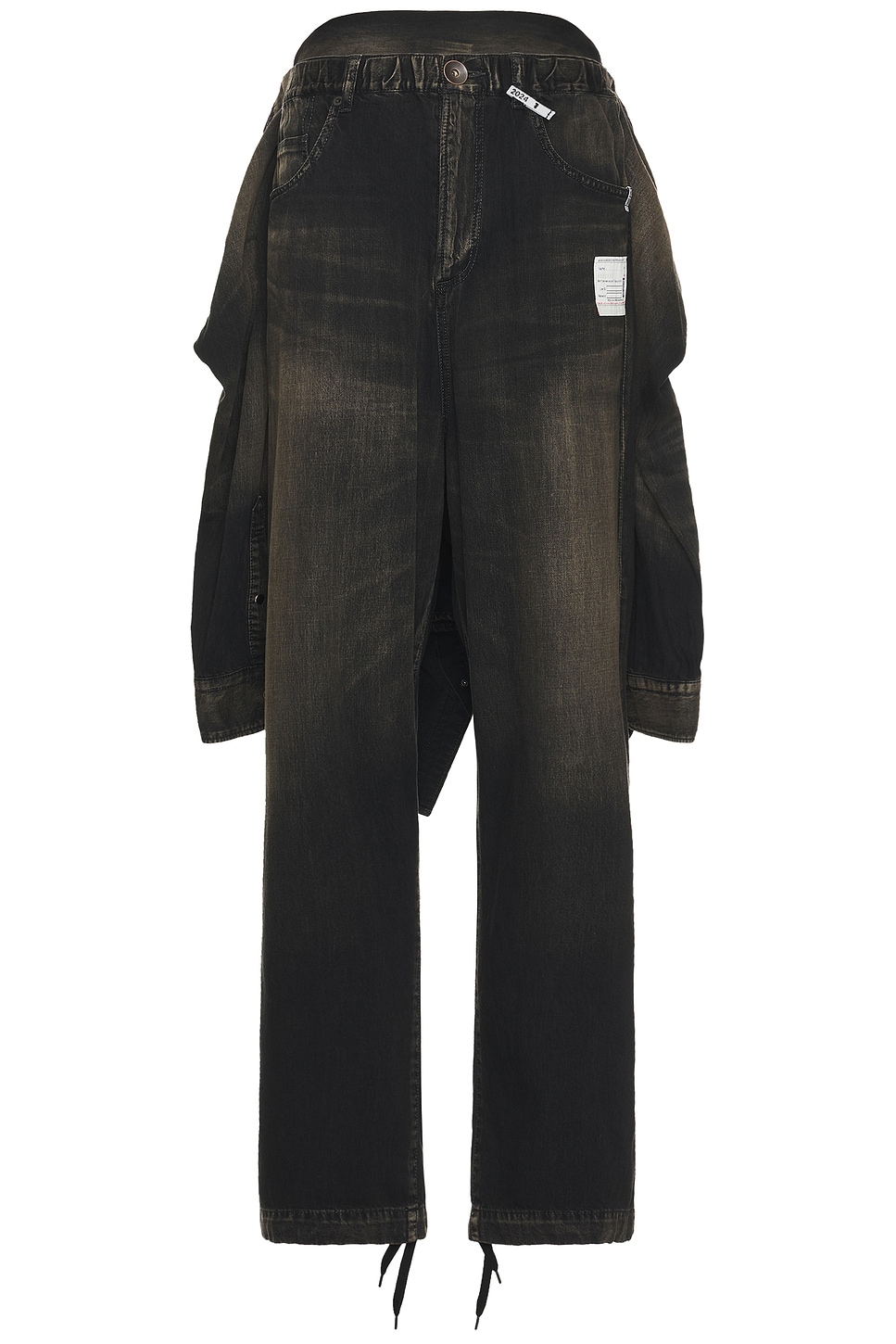 Image 1 of Maison MIHARA YASUHIRO Shirts Combination Denim Pants in Black