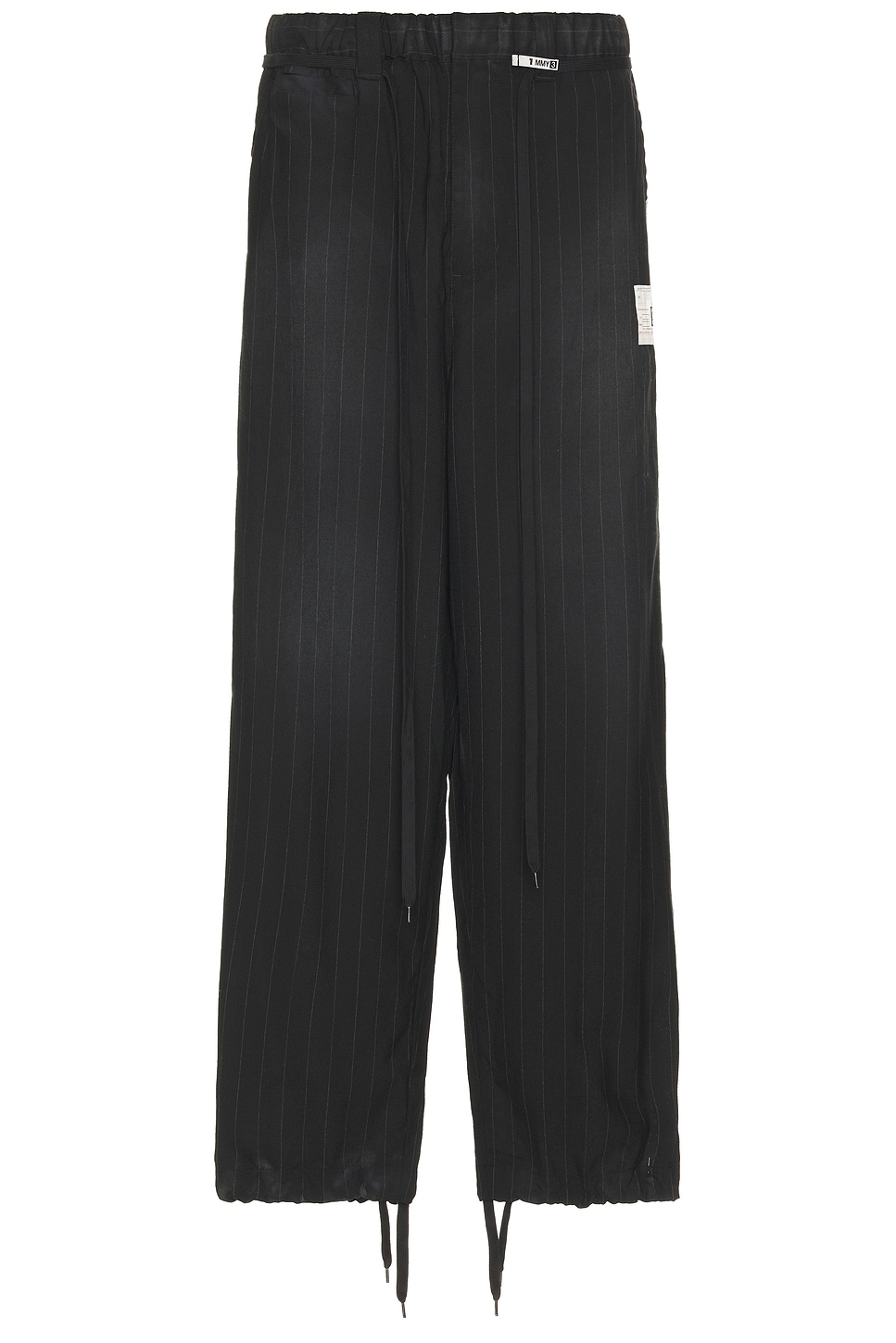 Aged Wide Trousers in Black