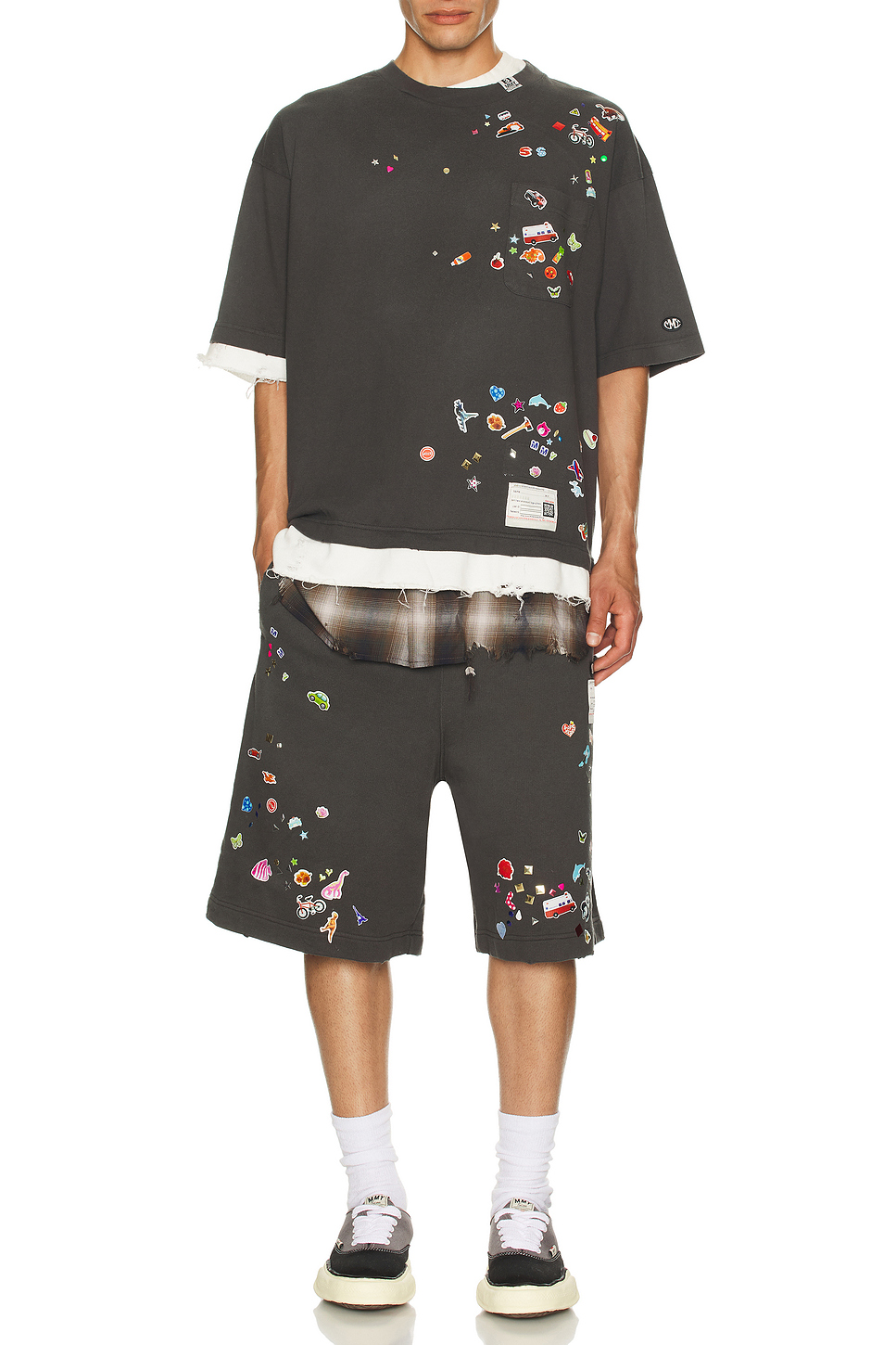 Image 1 of Maison MIHARA YASUHIRO Triple Layered Tee in Black
