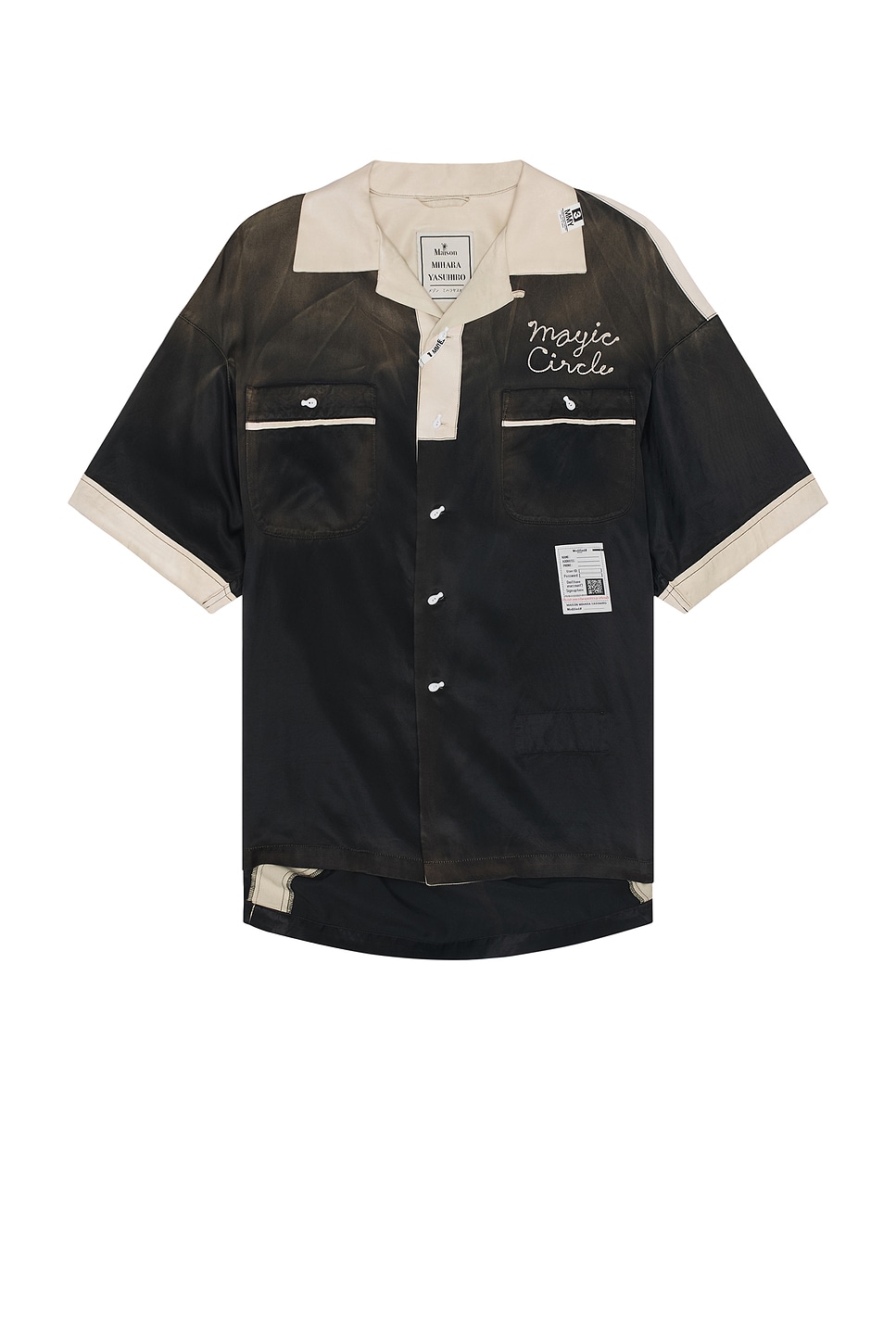 Image 1 of Maison MIHARA YASUHIRO Bowling Shirt in Black
