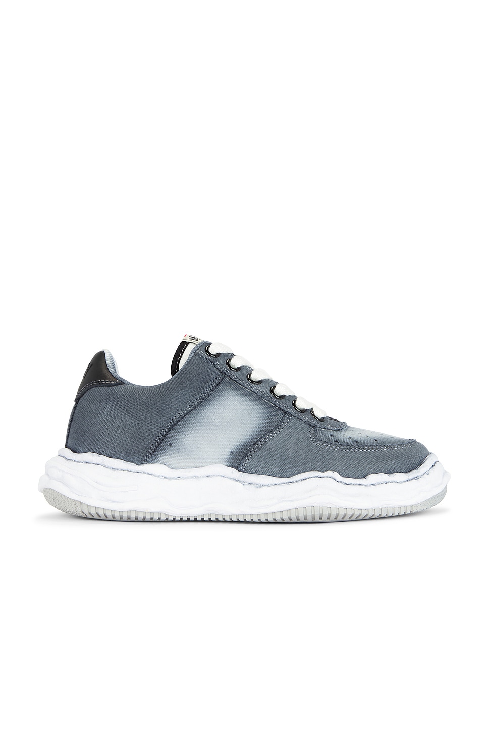 Wayne Original Sole Colored With Spray Canvas Low Top Sneakers in Blue