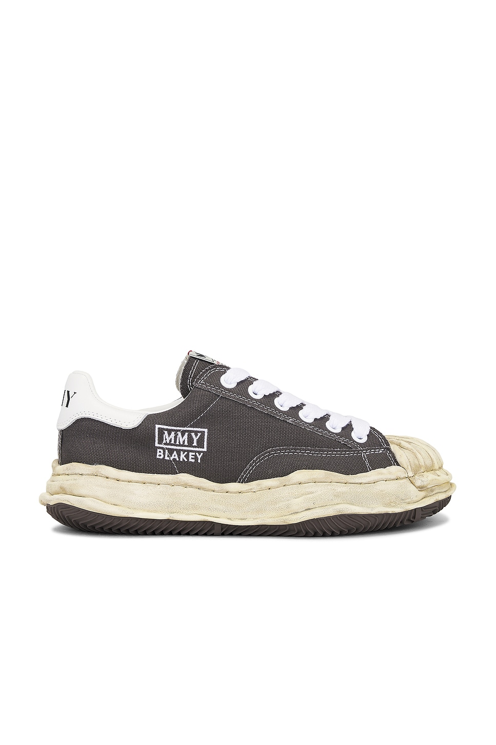 Image 1 of Maison MIHARA YASUHIRO Blakey Vintage Color Dyed Original Sole Canvas Low Top Sneaker in Gray