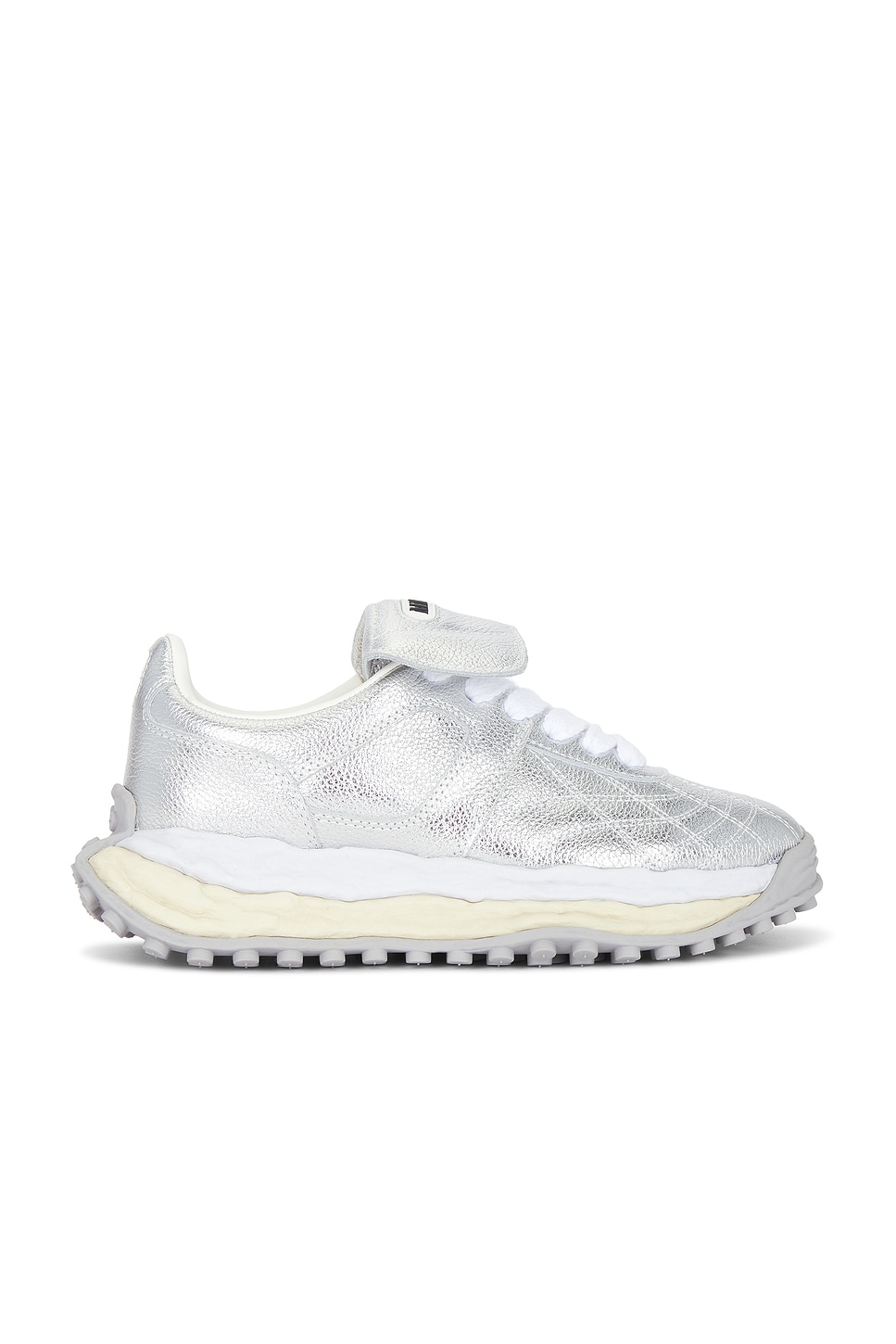 Scott Original Sole Leather Low-Top Sneaker in Metallic Silver