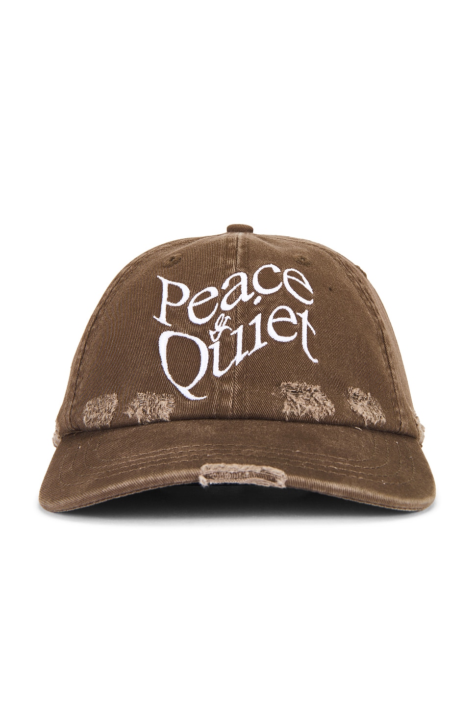 Wordmark Distressed Dad Hat in Brown