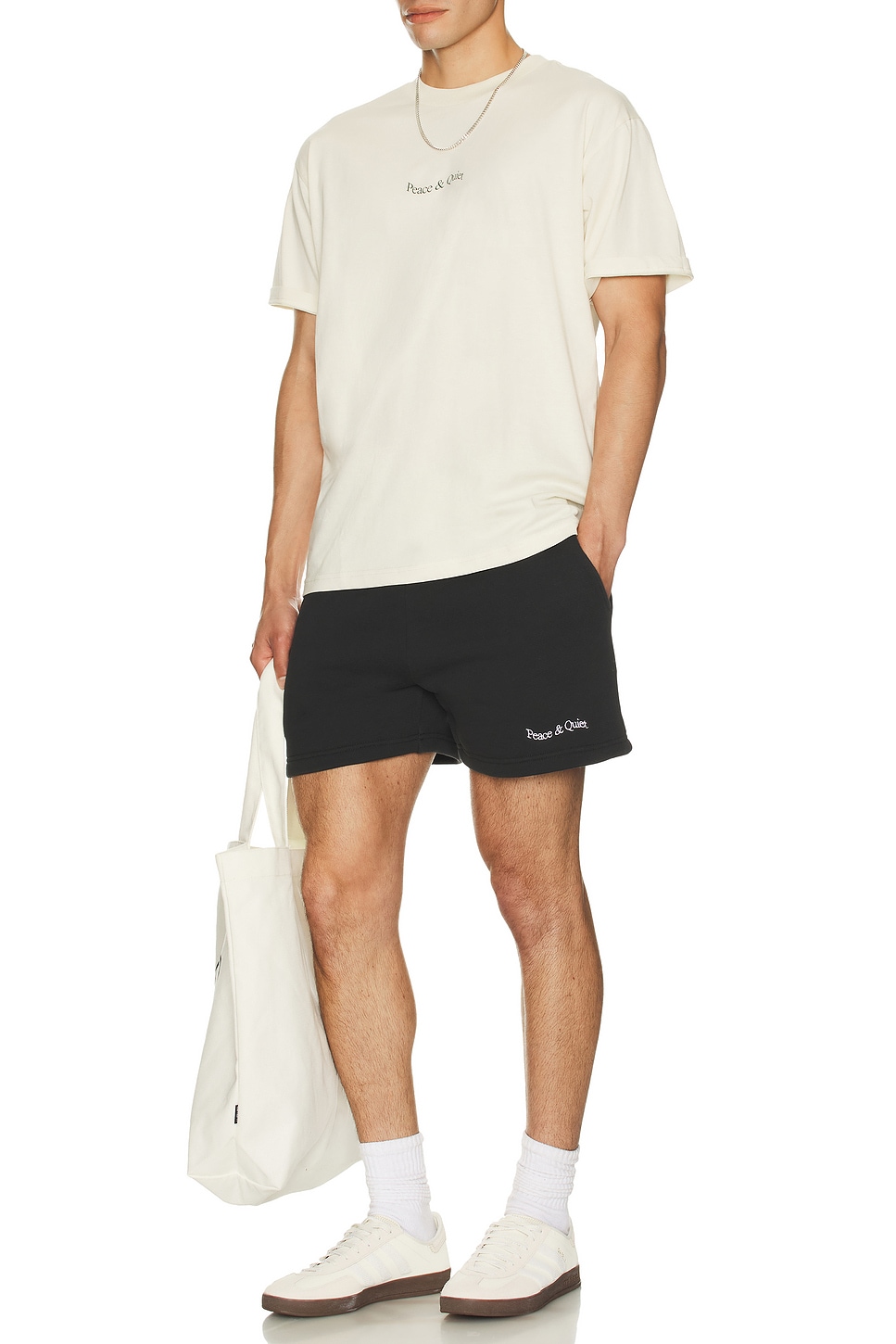 Image 1 of Museum of Peace and Quiet Wordmark Sweatshorts in Black
