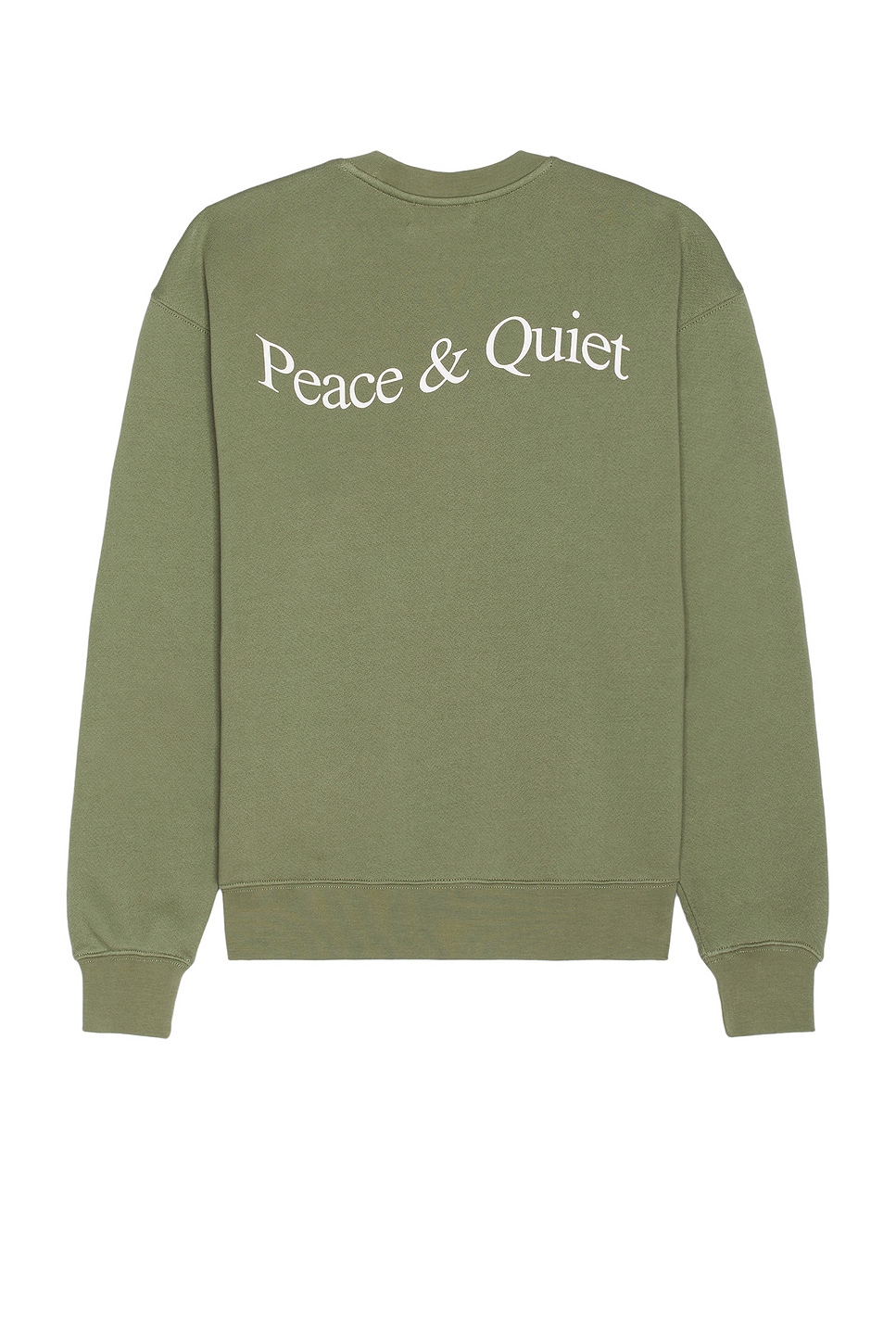 Image 1 of Museum of Peace and Quiet Wordmark Crewneck in Olive