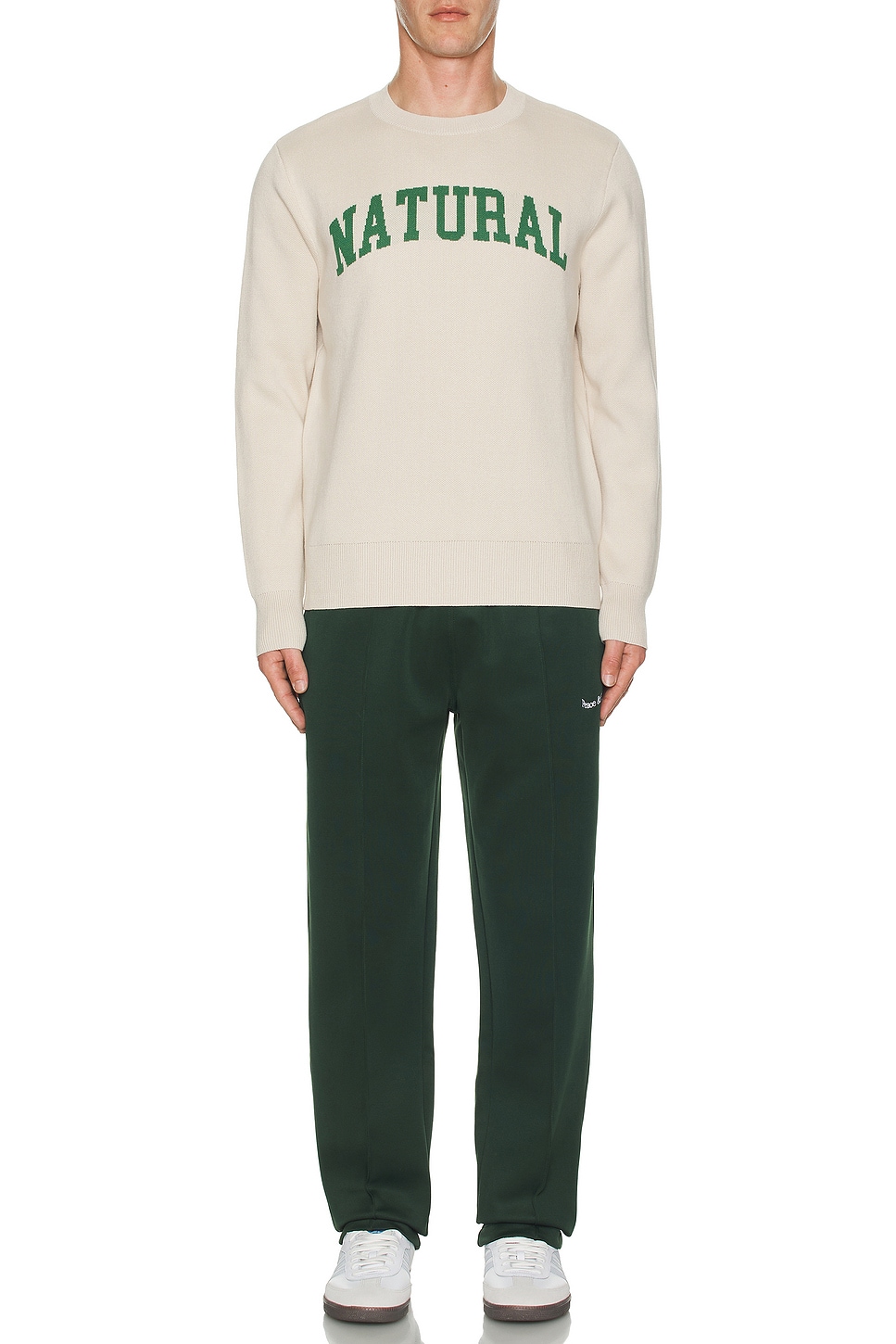 Image 1 of Museum of Peace and Quiet Natural Jacquard Knit Sweater in Bone