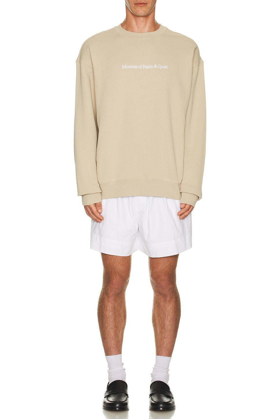 Image 1 of Museum of Peace and Quiet Mopq Crewneck in Taupe