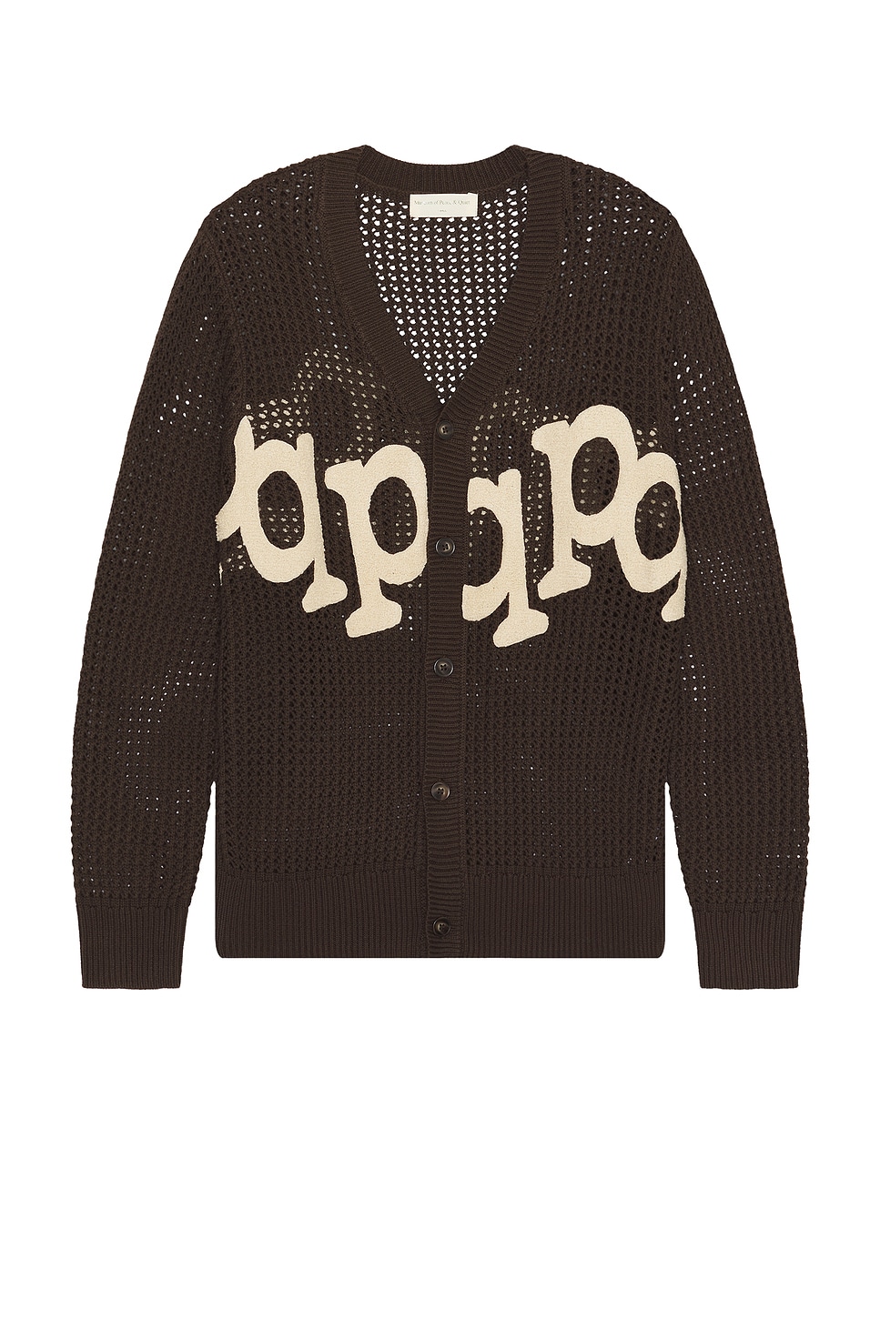 Shop Museum Of Peace And Quiet Etched Crochet Cardigan In Brown