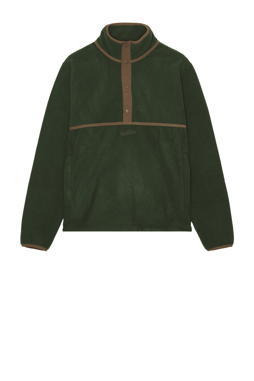 Wordmark Sherpa Pullover in Green