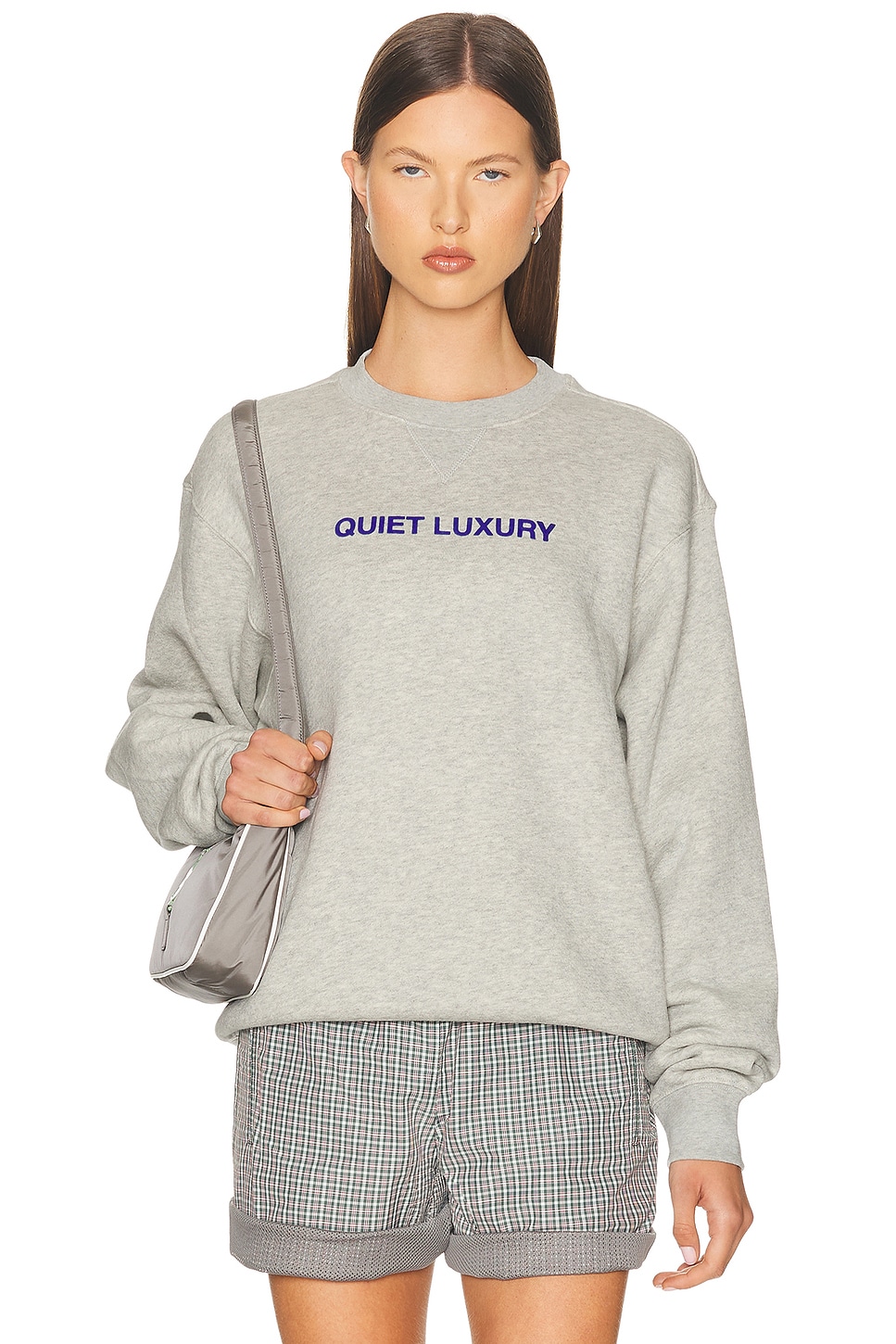 Quiet Luxury Crew Neck Sweatshirt in Grey