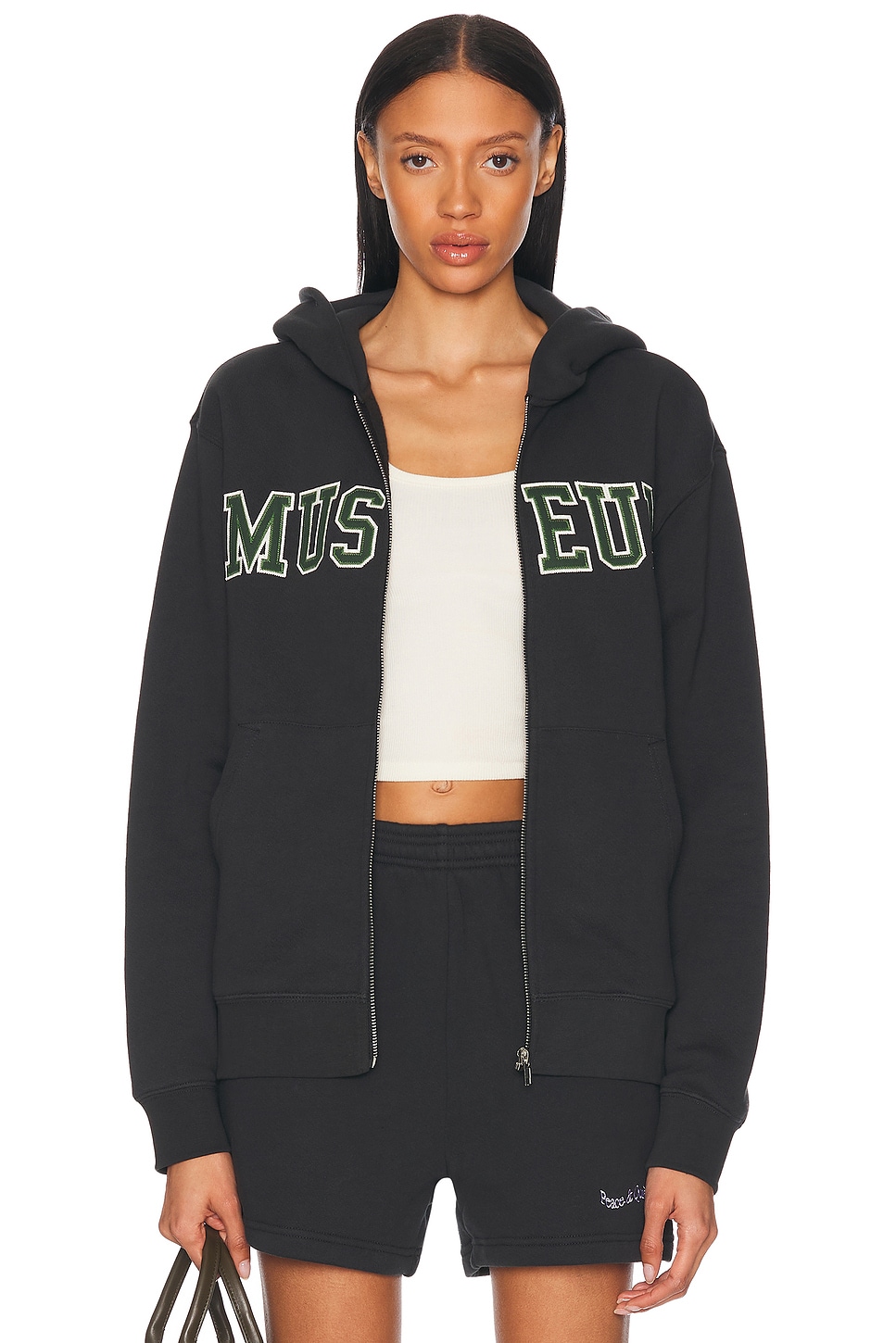 Museum Zip Up Jacket in Black