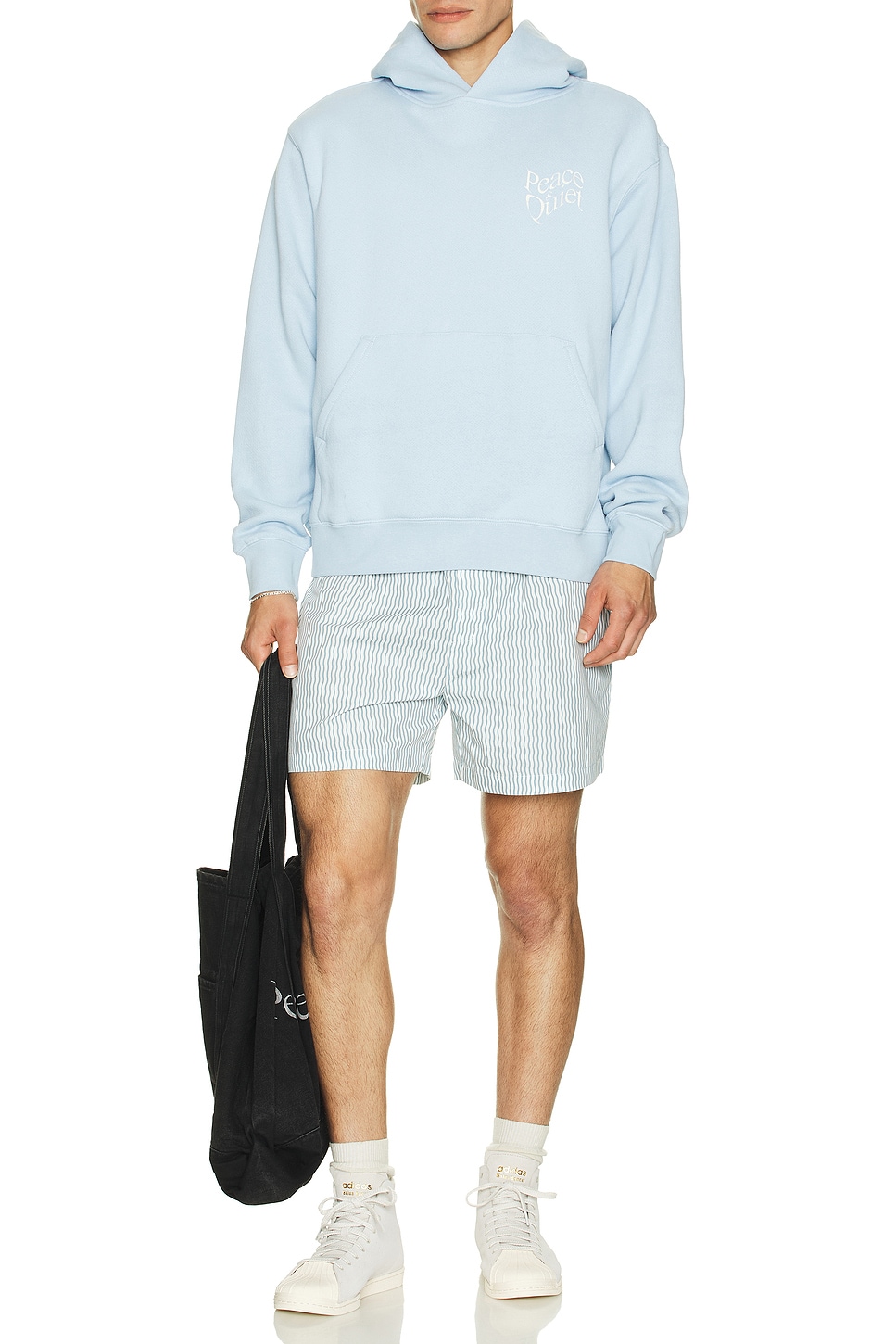 Image 1 of Museum of Peace and Quiet Warped Hoodie in Baby Blue