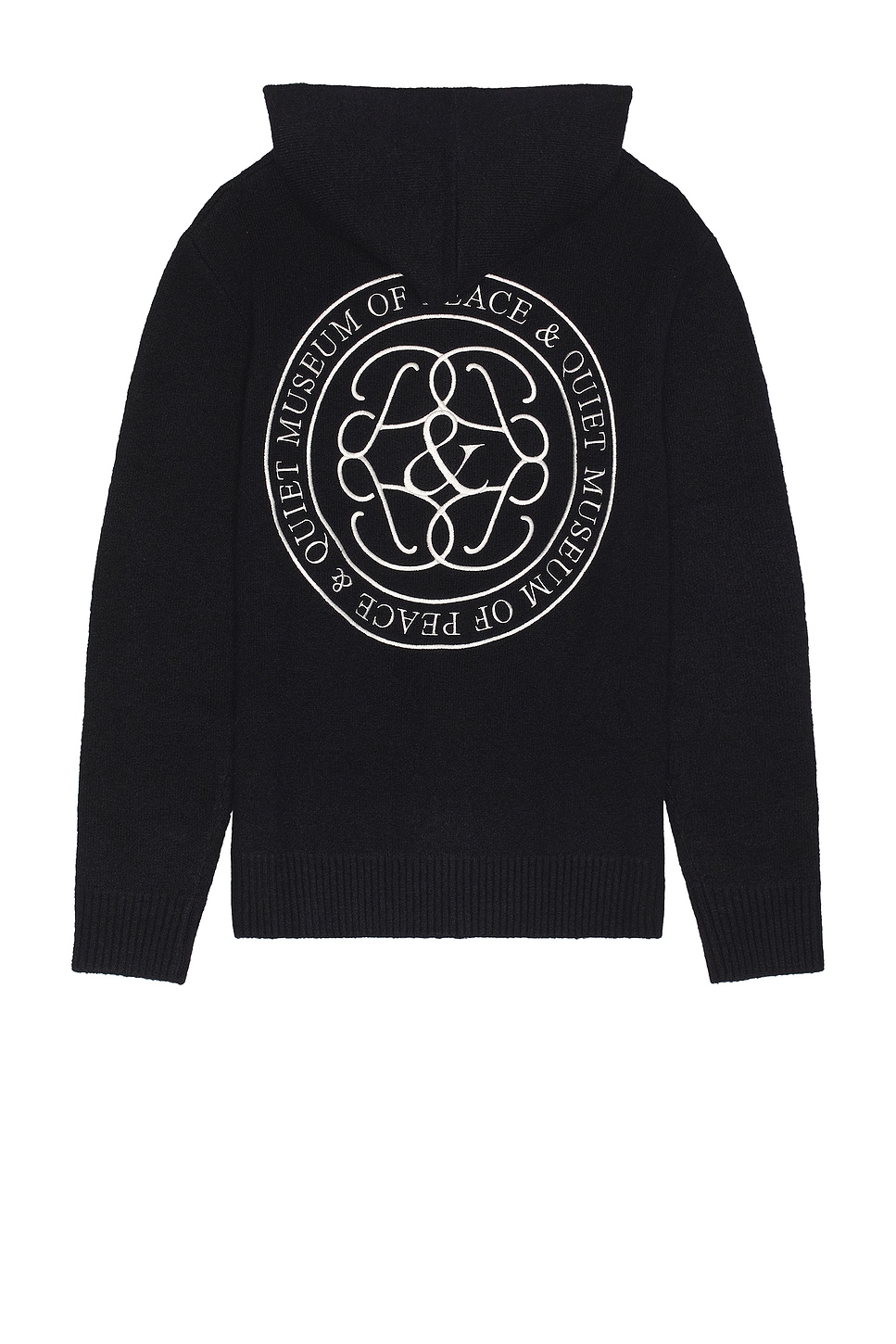 Image 1 of Museum of Peace and Quiet Symbol Mohair Zip-Up Hoodie in Navy