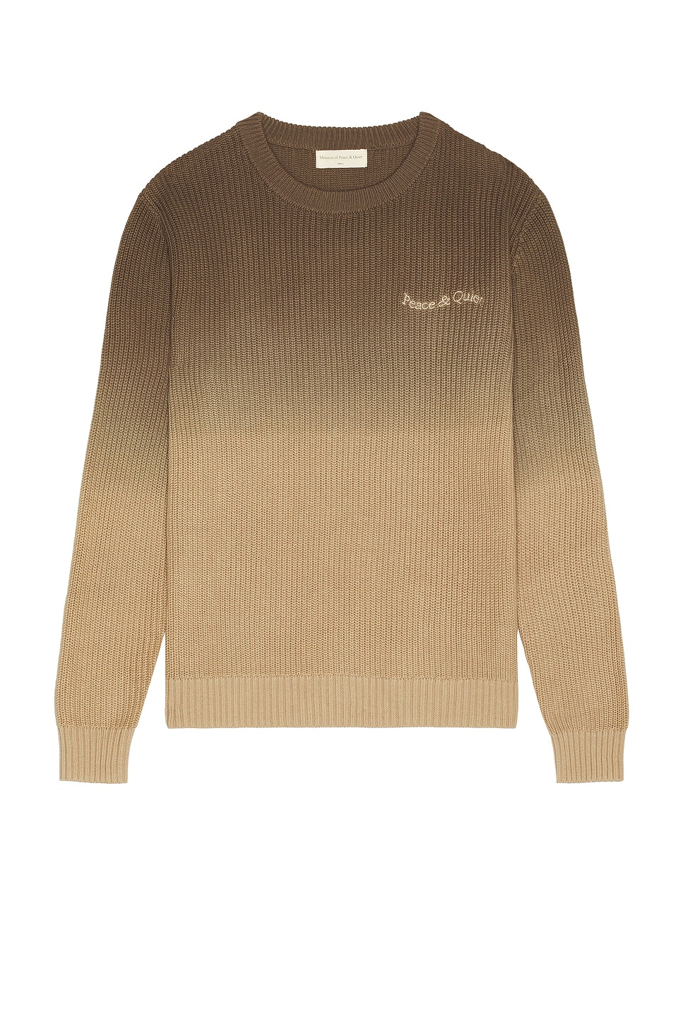 Image 1 of Museum of Peace and Quiet Wordmark Knit Sweater in Brown