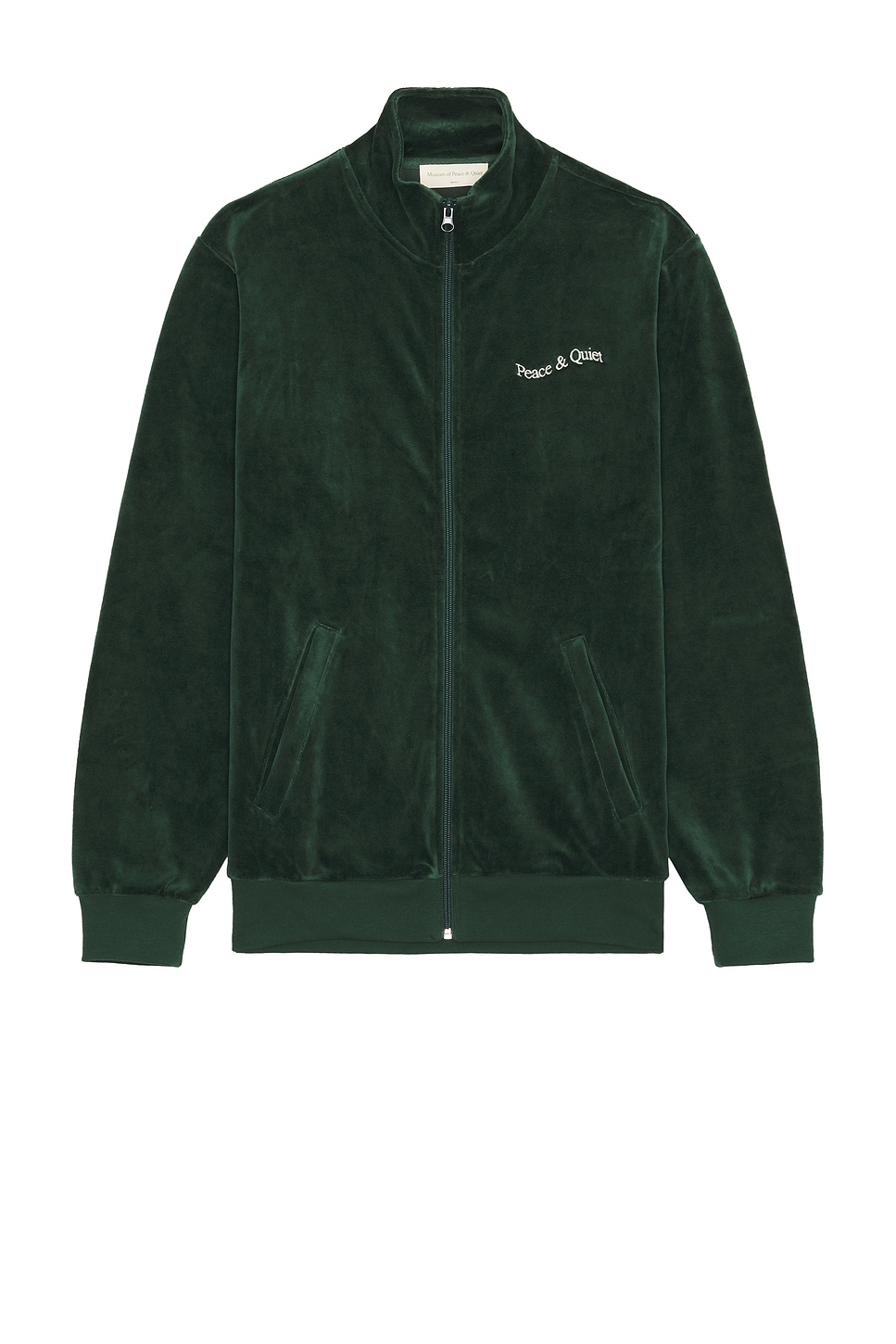 Image 1 of Museum of Peace and Quiet Wordmark Velour Jacket in Pine