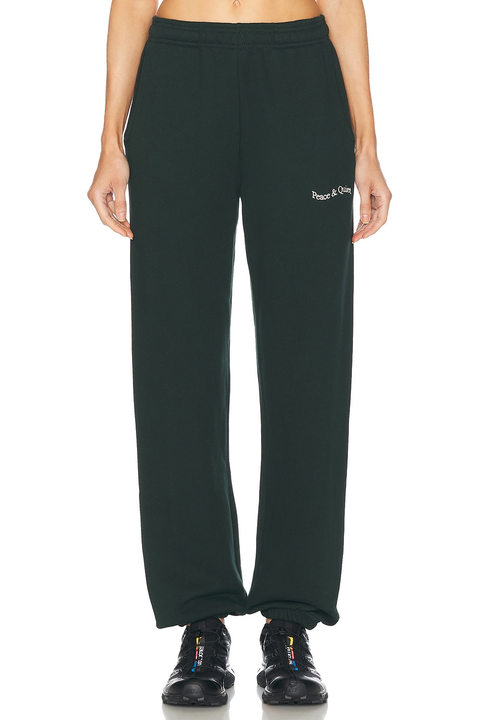 Wordmark Sweatpants in Dark Green