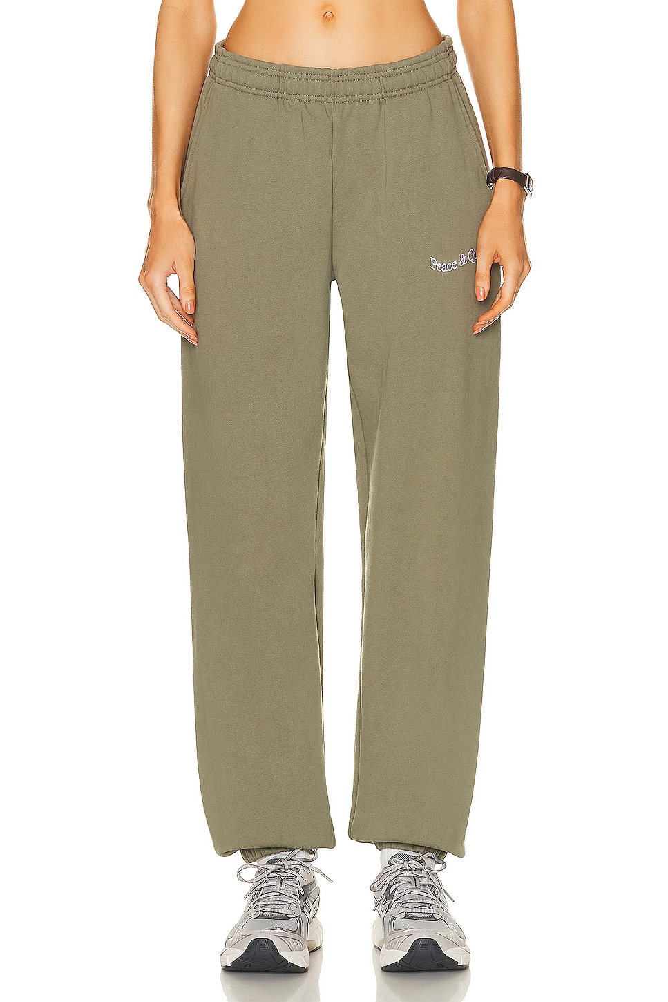 Image 1 of Museum of Peace and Quiet Wordmark Sweatpants in Olive