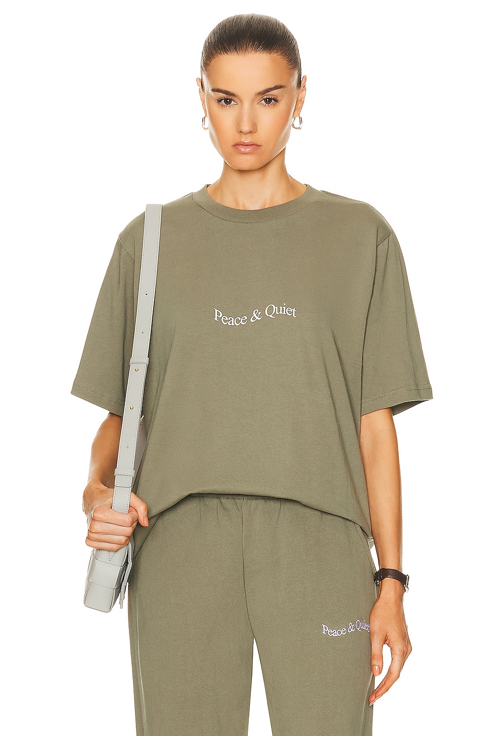 Image 1 of Museum of Peace and Quiet Wordmark T-shirt in Olive