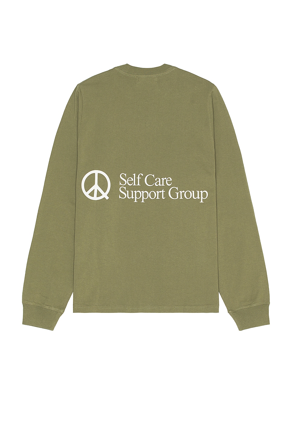 Image 1 of Museum of Peace and Quiet Support Group Long Sleeve T-shirt in Olive