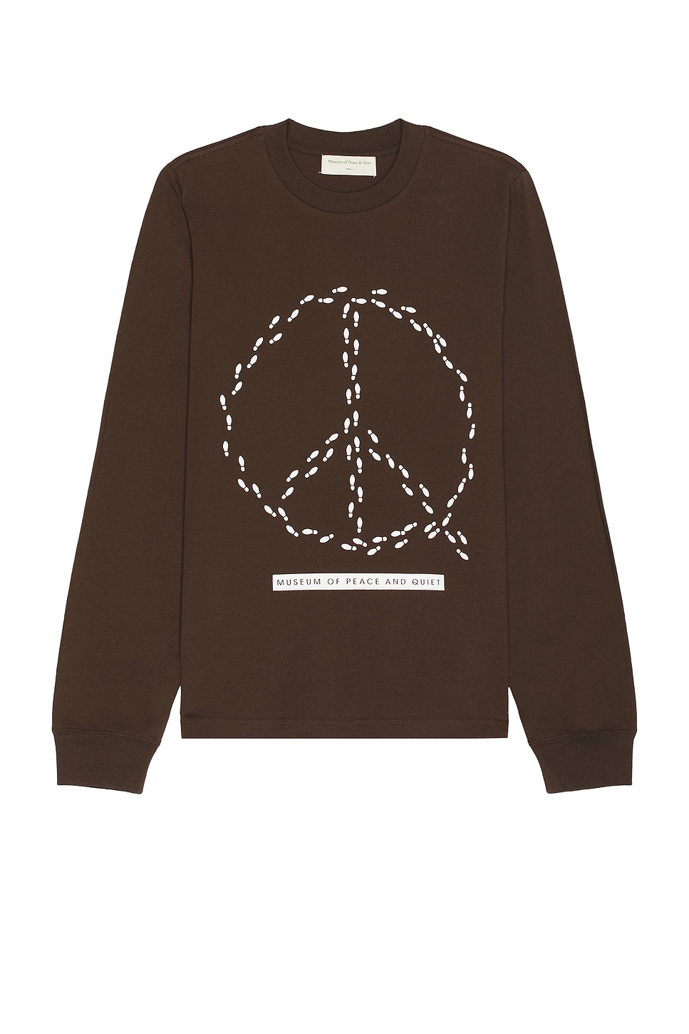 Image 1 of Museum of Peace and Quiet Peaceful Path Long Sleeve Shirt in Brown