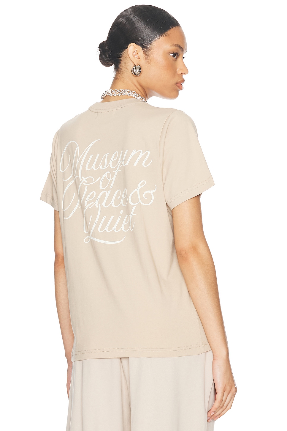 Image 1 of Museum of Peace and Quiet Scribe T-Shirt in Taupe